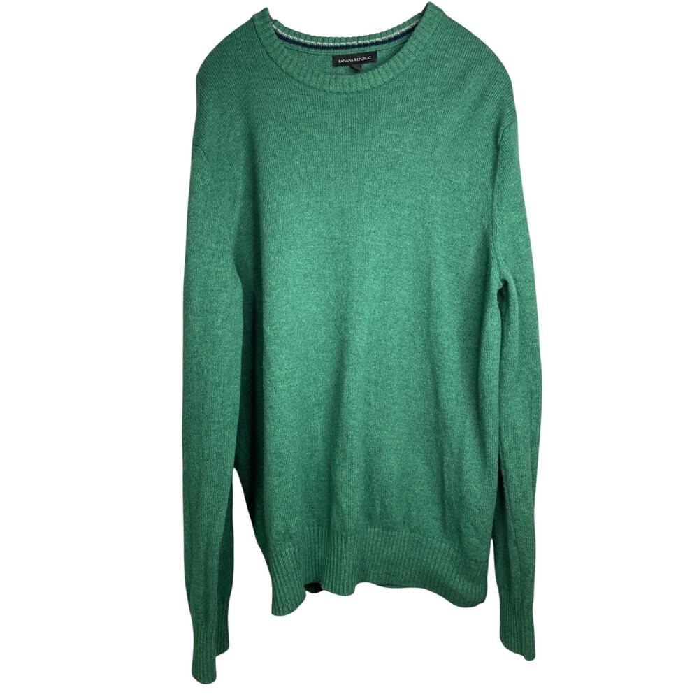 Banana Republic Men’s Green Merino Wool Blend Long Sleeve Sweater Sze XL - HOL13